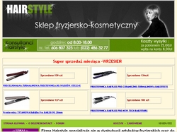 Sklep fryzjerski-, prostownice